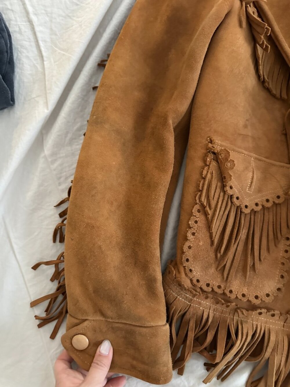 Vintage Suede Fringed Jacket - Picture 16 of 16